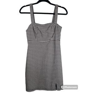 Hollister Sleeveless Plaid Red Black Adjustable Straps Sheath Dress Size XS